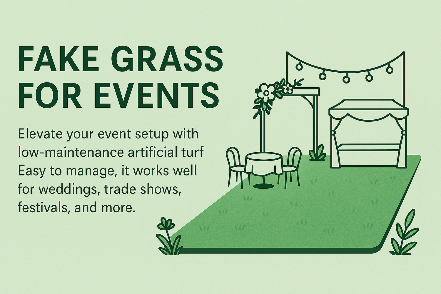 Fake Grass for Events: Easy Setup & Cleanup - LITA