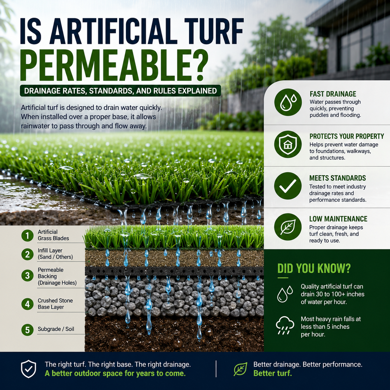 Is Artificial Turf Permeable? Drainage & Installation Guide