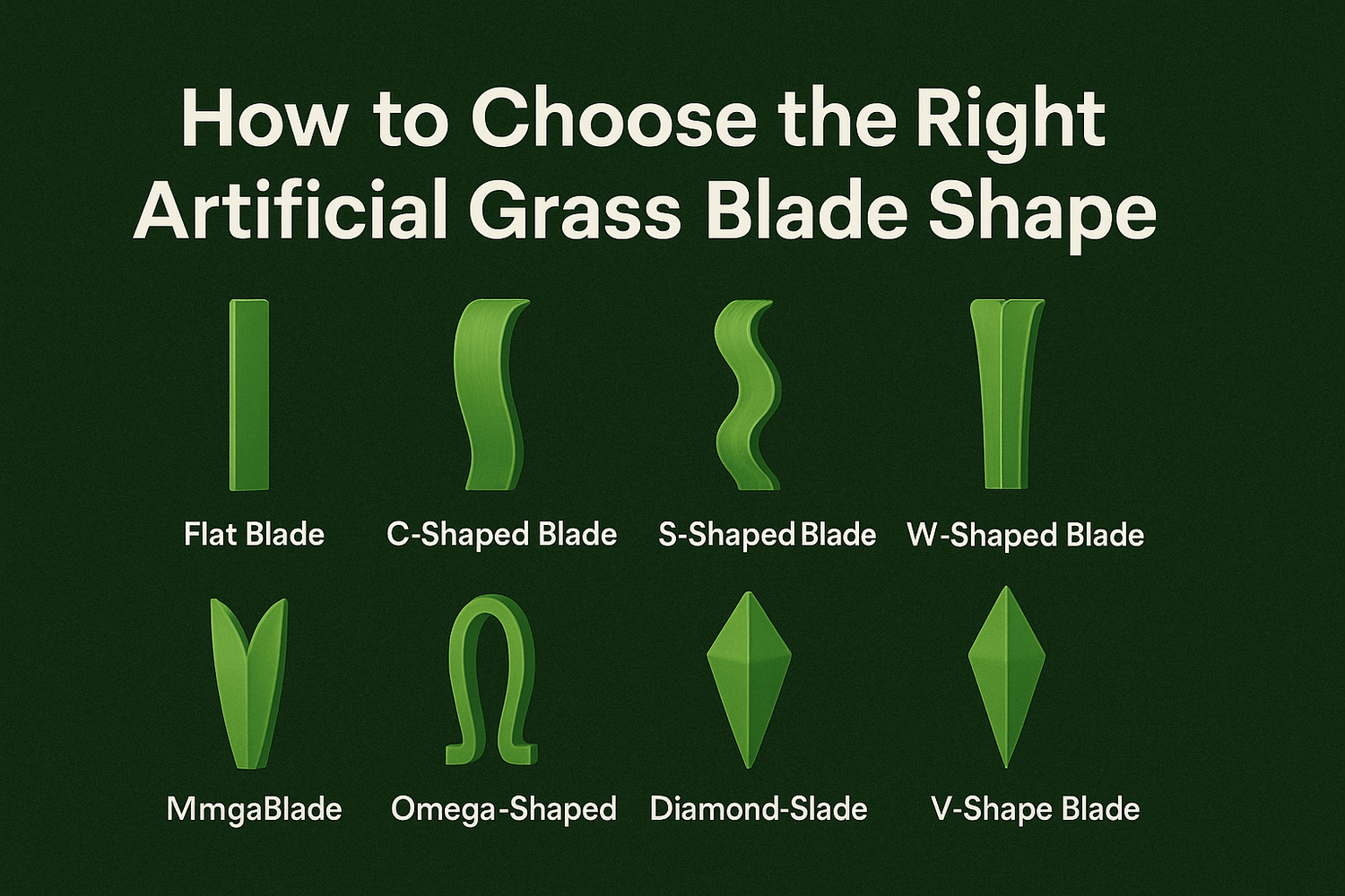 How to Choose the Right Artificial Grass Blade Shape - LITA