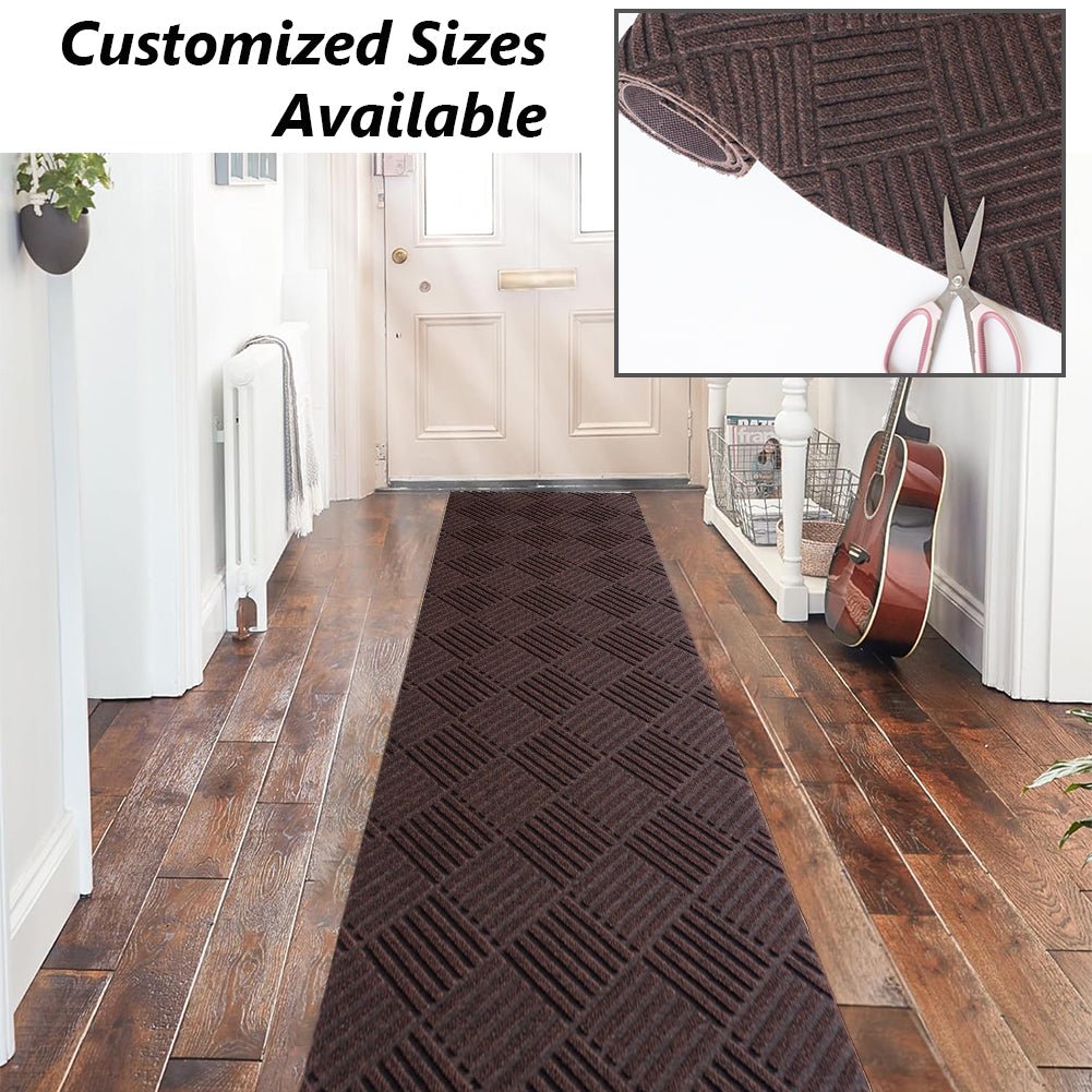 LITA Brown Hallway Runner Rug - LITA