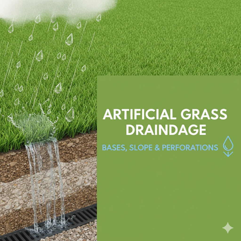 Artificial Grass Drainage: Bases, Slope & Perforations