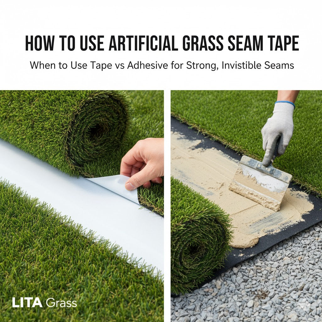 How to use artificial grass seam tape: When to Use Tape vs Adhesive
