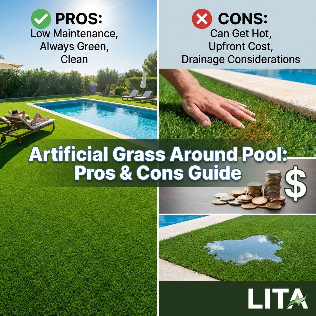 Pros and Cons of Artificial Grass Around Pool: Honest Guide