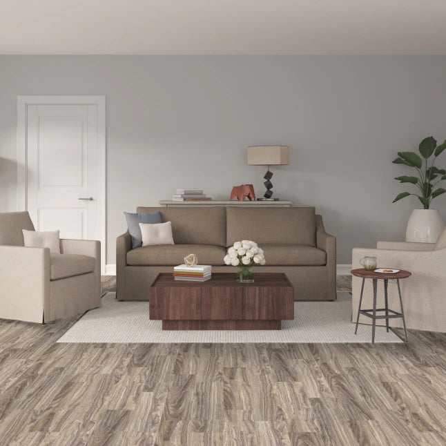 LITA Barnwood Peel and Stick Vinyl Plank Flooring – 54 Sq. Ft., 36-Pack