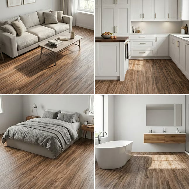 LITA Woodland Oak Peel and Stick Vinyl Plank Flooring – 54 Sq. Ft., 36-Pack
