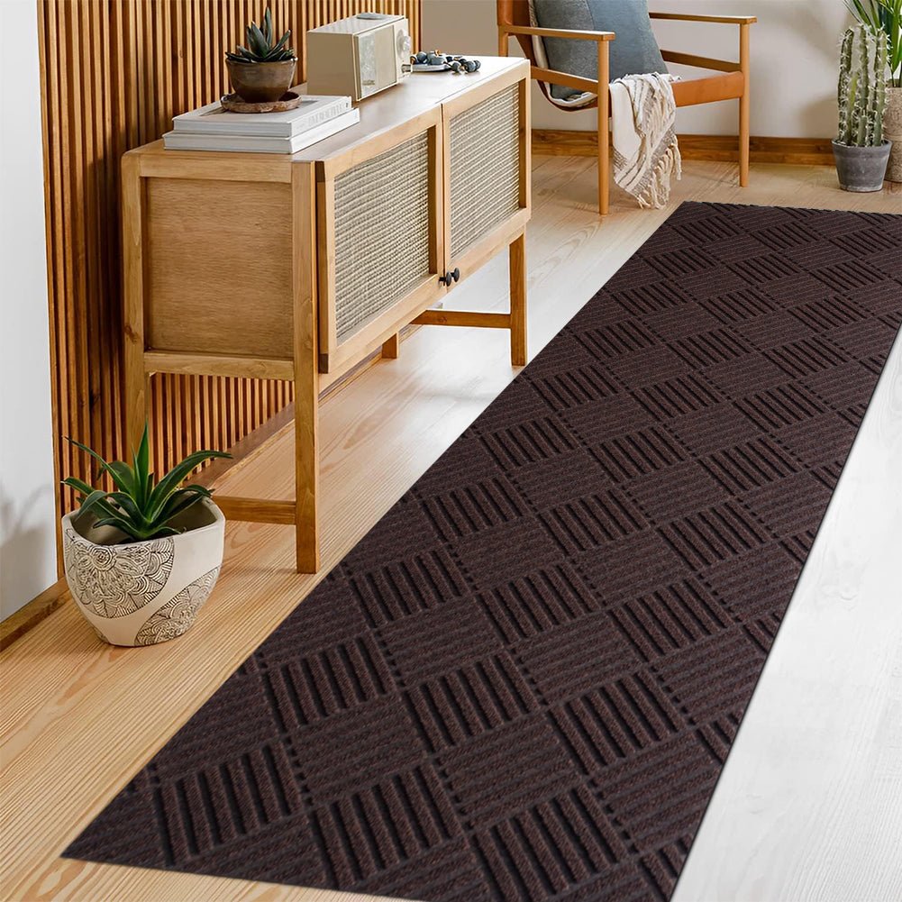 LITA Brown Hallway Runner Rug - LITA