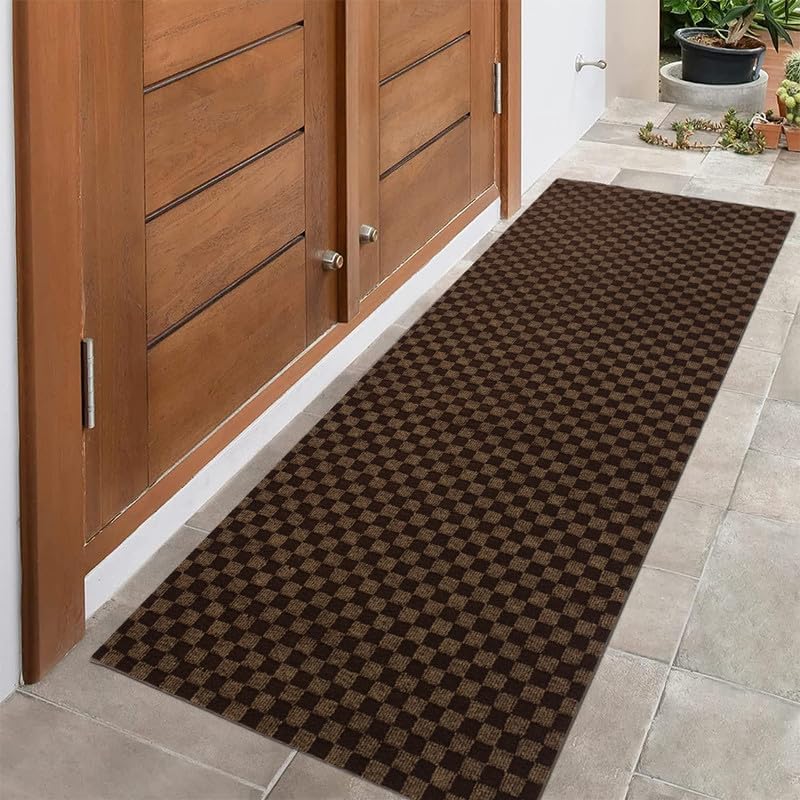 LITA Brown Heavy Duty Hallway Runner Rug - LITA