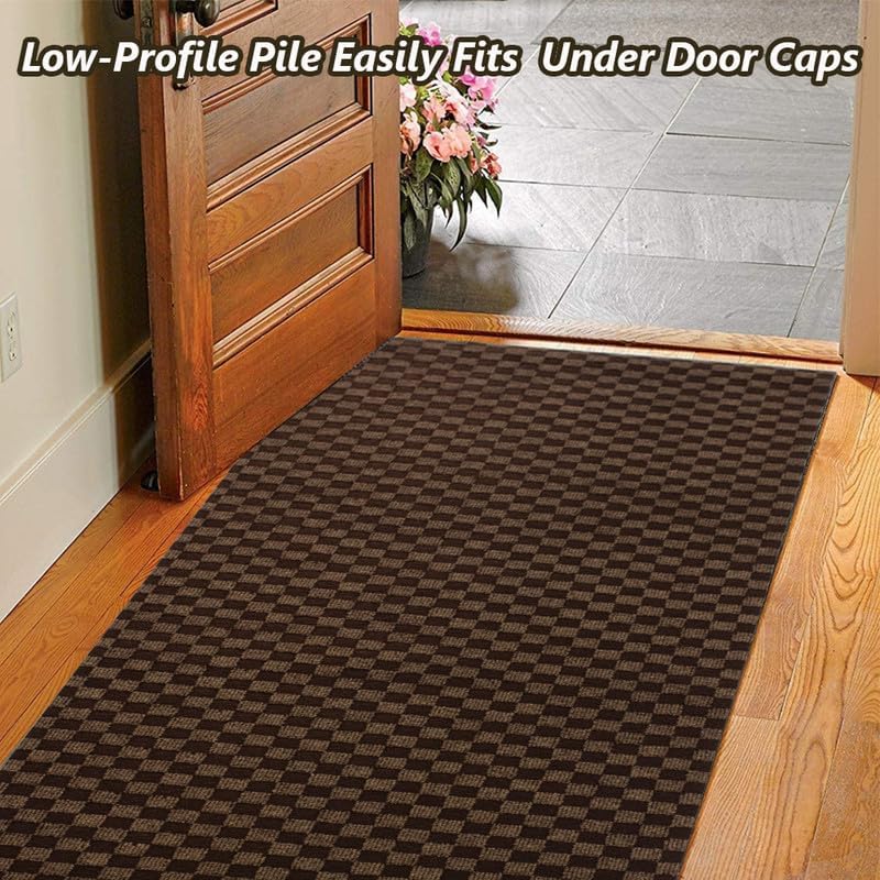 LITA Brown Heavy Duty Hallway Runner Rug - LITA