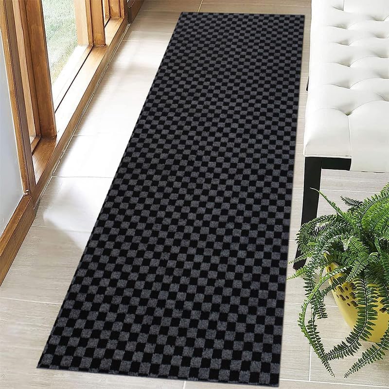 LITA Grey Heavy Duty Hallway Runner Rug - LITA