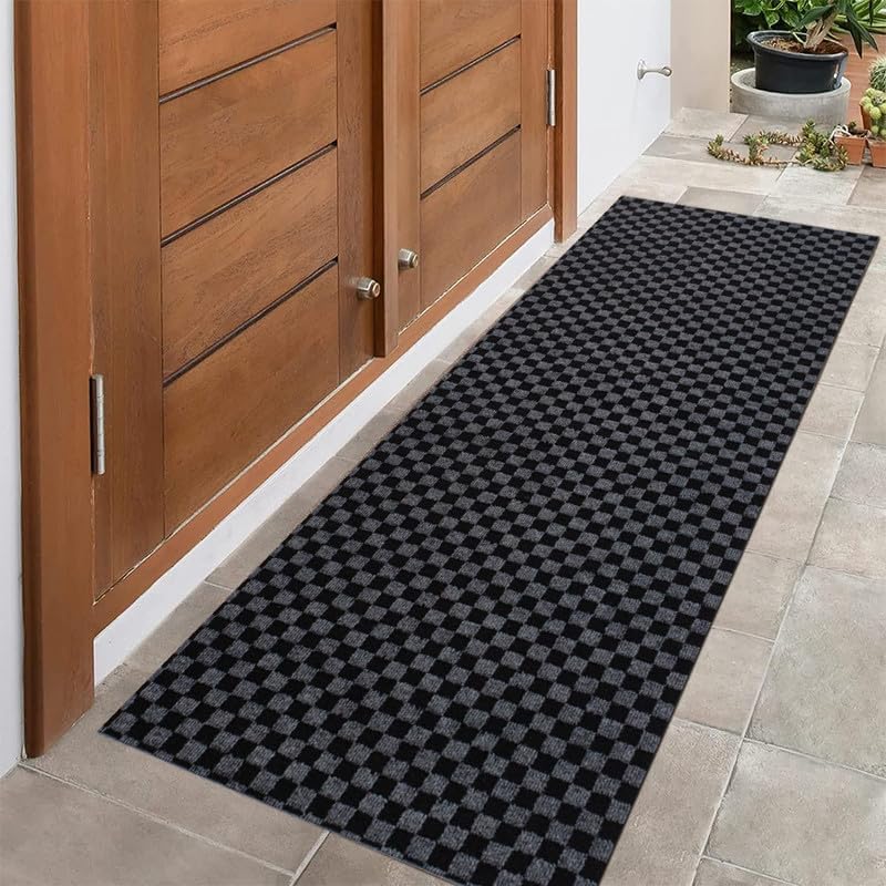 LITA Grey Heavy Duty Hallway Runner Rug - LITA