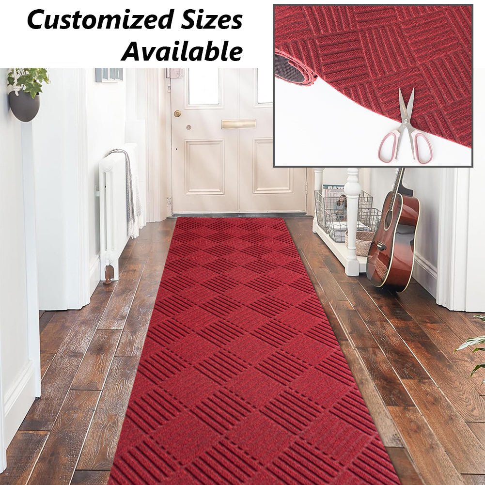 LITA Red Hallway Runner Rug - LITA