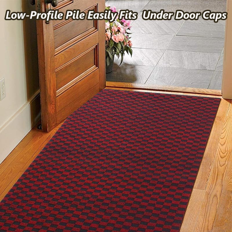 LITA Red Heavy Duty Hallway Runner Rug - LITA