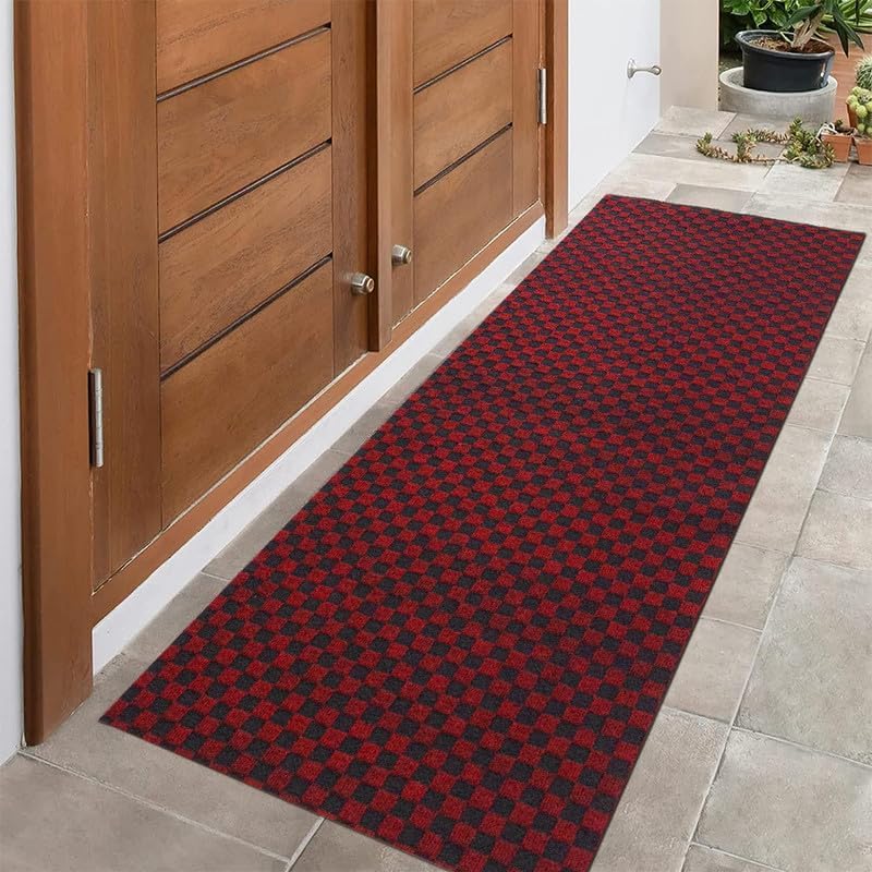 LITA Red Heavy Duty Hallway Runner Rug - LITA