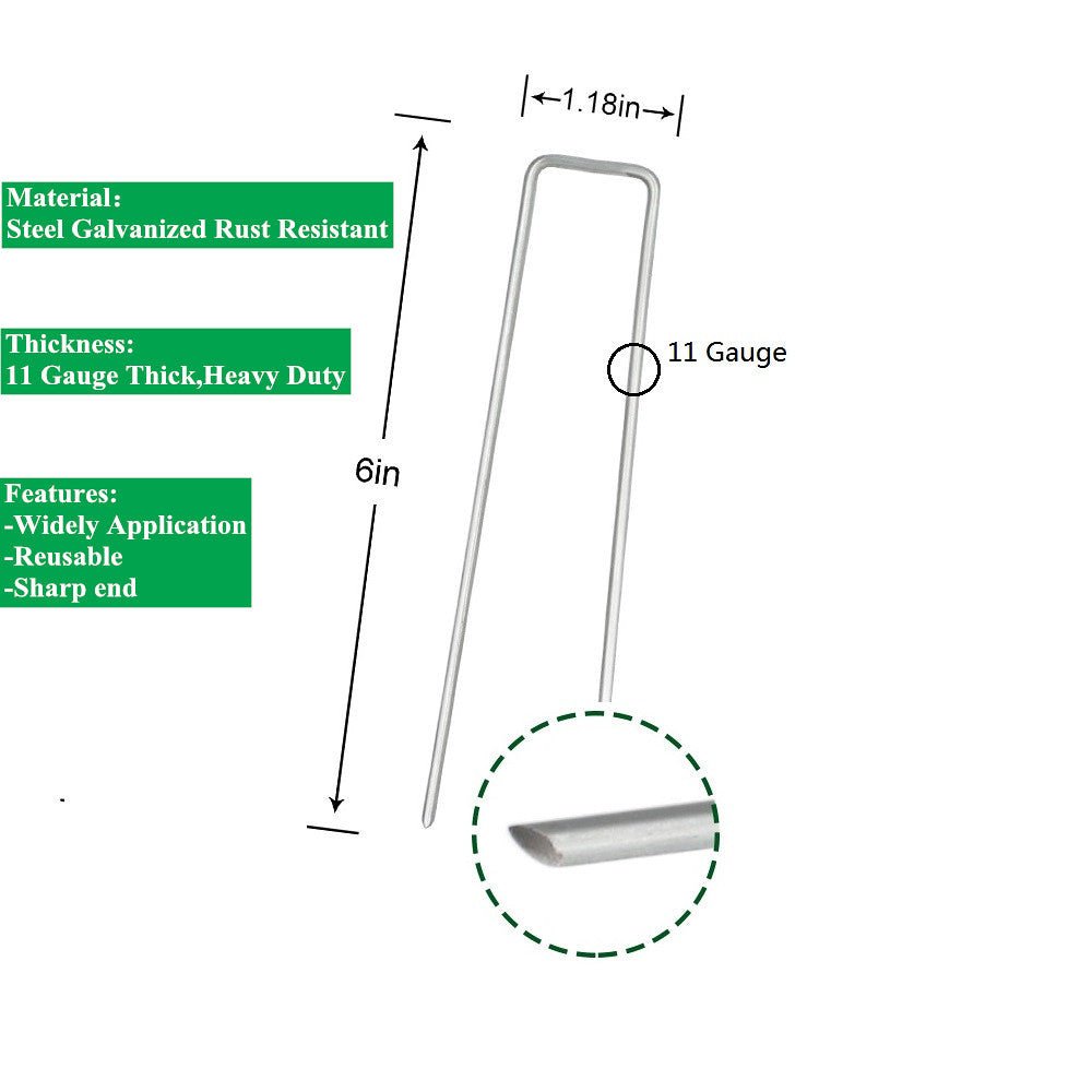 LITA Galvanized Garden Staples U-Type Turf Staples - LITA